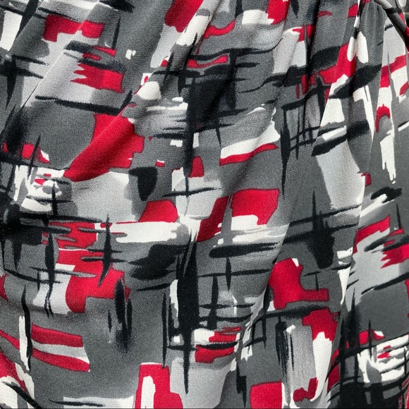 Laundry by Shelli Segal red and black abstract dress / 4 / Excellent condition - Picture 11 of 12